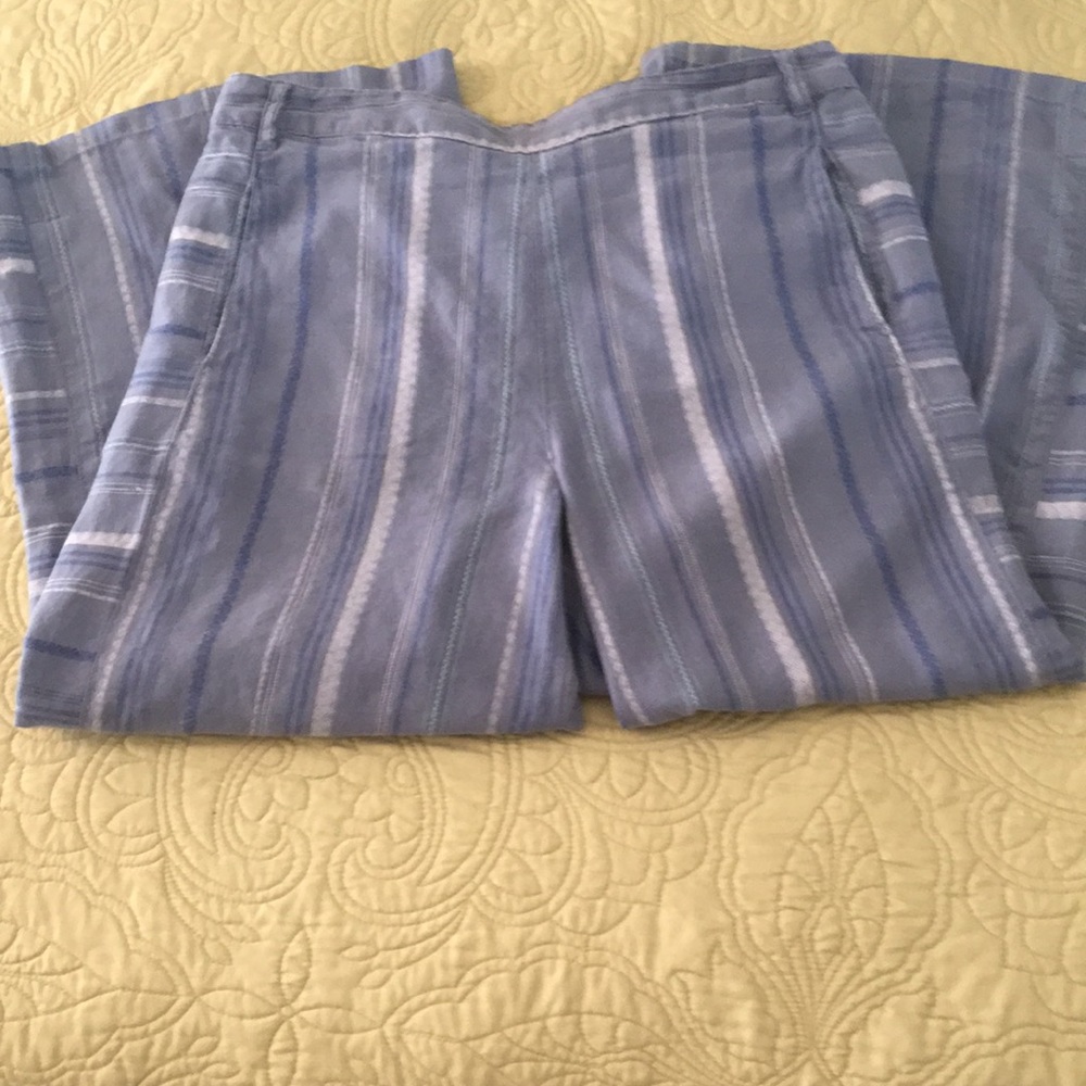 Anthropology size S cropped straight leg washable cotton/ linen pant.